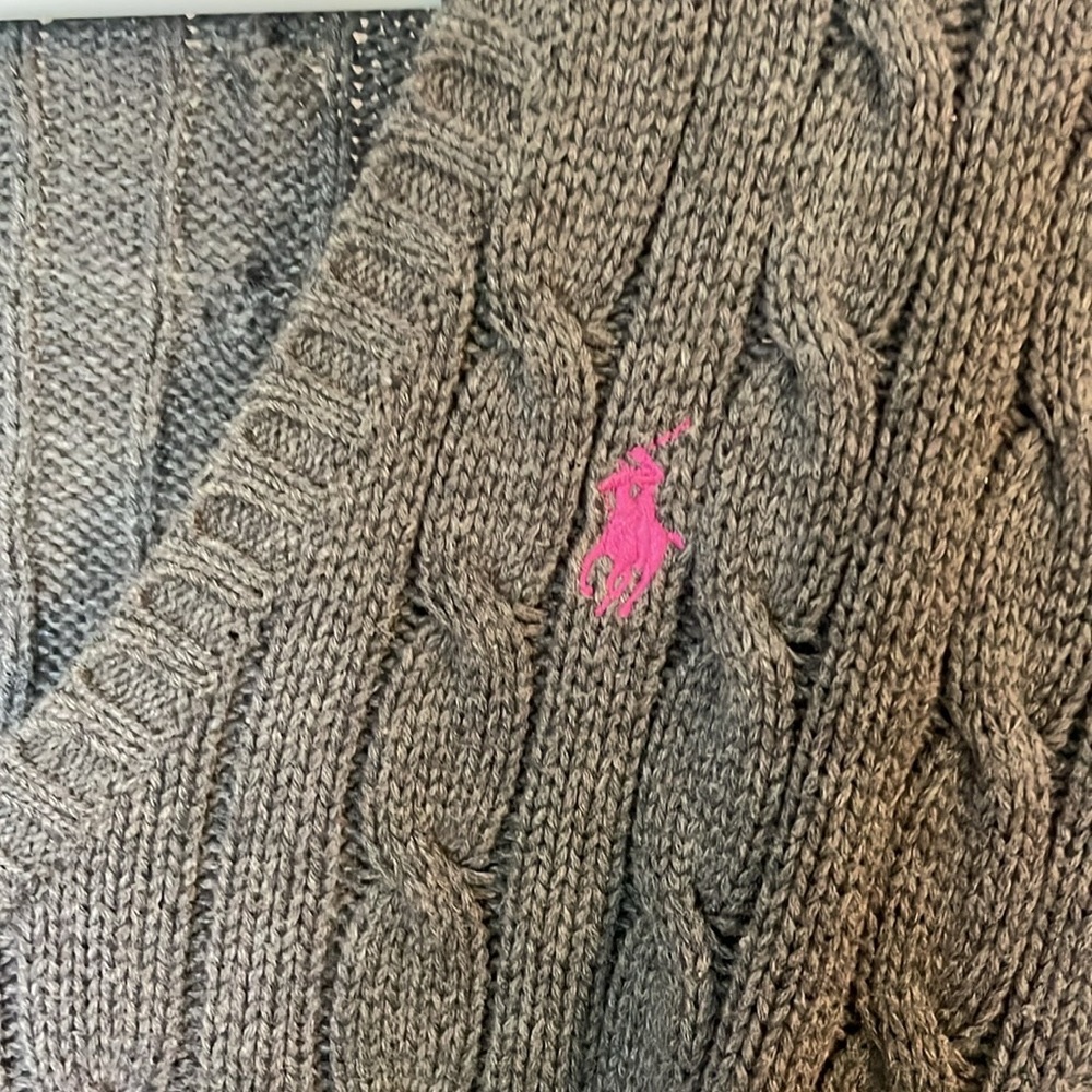 Ralph Lauren gray V-neck sweater